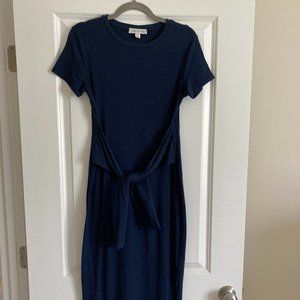 Amour Vert Navy Midi Dress